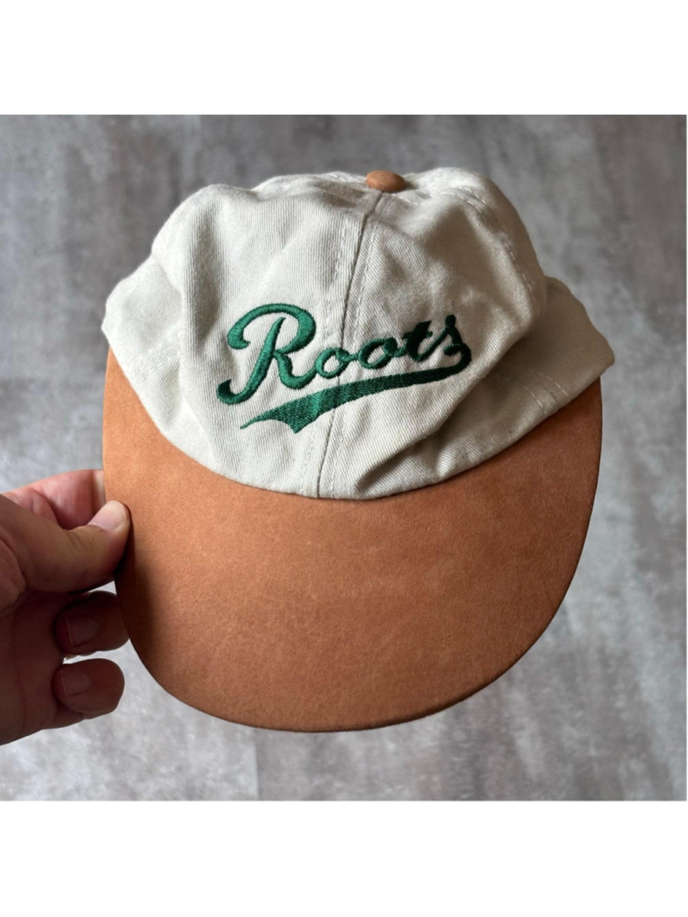 Vintage Roots Leather Strapback Hat One Size Dad Hat